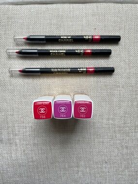 CHANEL Lip Liner Set — Cherry Burst, Charming Lilac, Raspberry Kiss
